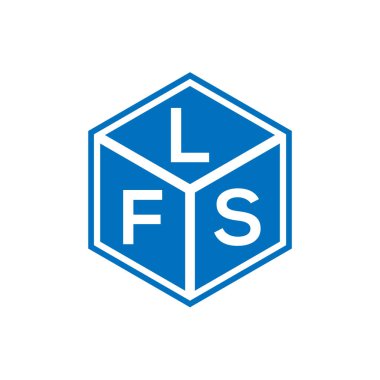 LFS harf logosu tasarımı siyah arka planda. LFS yaratıcı harflerin baş harfleri logo kavramı. LFS harf tasarımı.