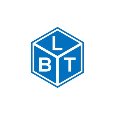 Siyah arkaplanda LBT harf logosu tasarımı. LBT yaratıcı harflerin baş harfleri logo kavramı. LBT harf tasarımı.