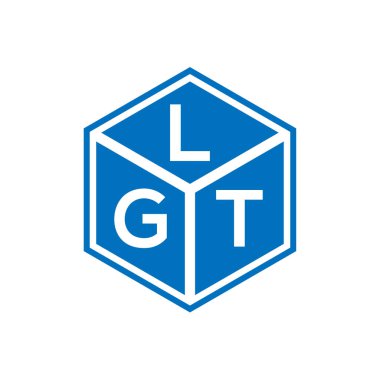 Siyah arkaplanda LGT harf logosu tasarımı. LGT yaratıcı harflerin baş harfleri logo kavramı. LGT harf tasarımı.