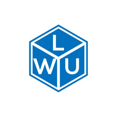 LWU harf logosu tasarımı siyah arka planda. LWU yaratıcı harflerin baş harfleri logo kavramı. LWU harf tasarımı.