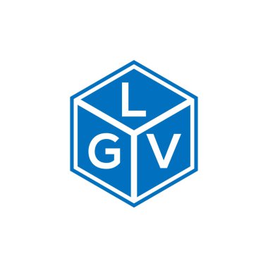 LGV harf logosu tasarımı siyah arka planda. LGV yaratıcı harflerin baş harfleri logo kavramı. LGV harf tasarımı.