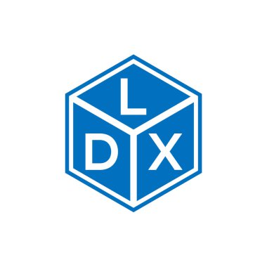 Siyah arkaplanda LDX harf logosu tasarımı. LDX yaratıcı harf logosu konsepti. LDX harf tasarımı.