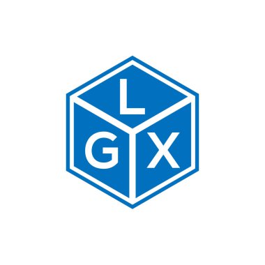 LGX harfi logo tasarımı siyah arka planda. LGX yaratıcı harflerin baş harfleri logo kavramı. LGX harf tasarımı.