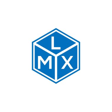 LMX harfi logo tasarımı siyah arkaplan üzerine. LMX yaratıcı harflerin baş harfleri logo kavramı. LMX harf tasarımı.