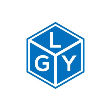 LGY harf logosu tasarımı siyah arka planda. LGY yaratıcı harfler logosu konsepti. LGY harf tasarımı.