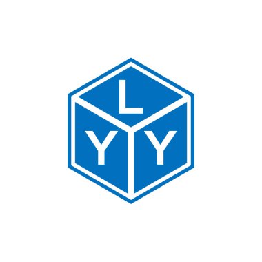 LYY harf logosu tasarımı siyah arka planda. LYY yaratıcı harflerin baş harfleri logo kavramı. LYY harf tasarımı.