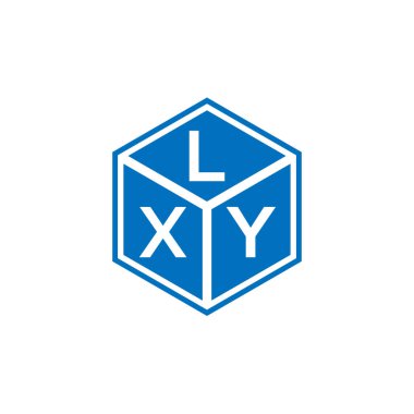 LXY harf logosu tasarımı siyah arka planda. LXY yaratıcı harflerin baş harfleri logo kavramı. LXY harf tasarımı.