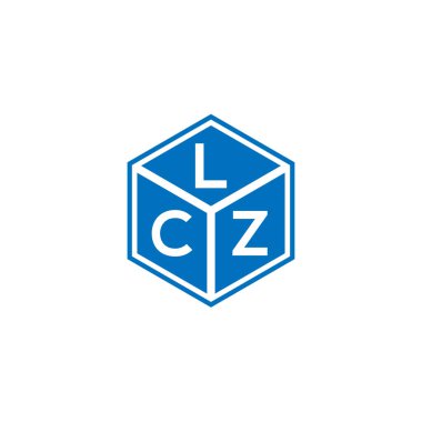 Siyah arkaplanda LCZ harf logosu tasarımı. LCZ yaratıcı harflerin baş harfleri logo kavramı. LCZ harf tasarımı.