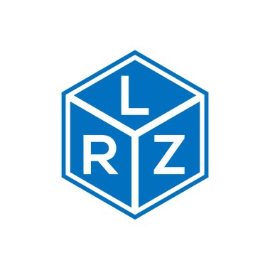 Siyah arkaplanda LRZ harf logosu tasarımı. LRZ yaratıcı harflerin baş harfleri logo kavramı. LRZ harf tasarımı.