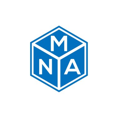 Siyah arka planda MNA harf logosu tasarımı. MNA yaratıcı harf logosu konsepti. MNA harf tasarımı.