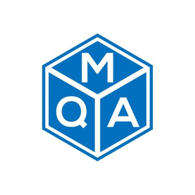 Siyah arka planda MQA harf logosu tasarımı. MQA yaratıcı harf logosu konsepti. MQA harf tasarımı.