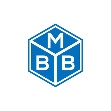 Siyah arka planda MBB harfi logo tasarımı. MBB yaratıcı harflerin baş harfleri logo kavramı. MBB harf tasarımı.