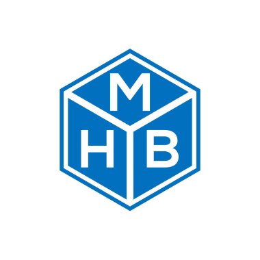 Siyah arkaplanda MHB harf logosu tasarımı. MHB yaratıcı harflerin baş harfleri logo kavramı. MHB harf tasarımı.