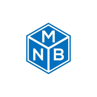 Siyah arka planda MNB harfi logo tasarımı. MNB yaratıcı harflerin baş harfleri logo kavramı. MNB harf tasarımı.
