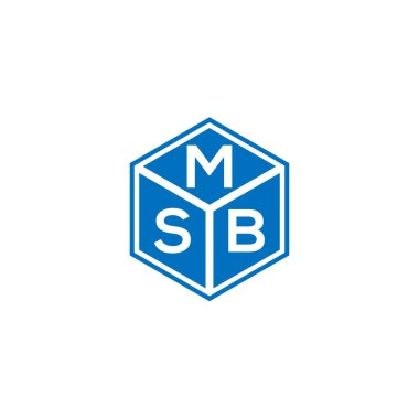 Siyah arka planda MSB harfi logo tasarımı. MSB yaratıcı harflerin baş harfleri logo kavramı. MSB harf tasarımı.