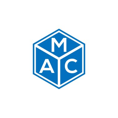 Siyah arkaplanda MAC harf logosu tasarımı. MAC yaratıcı harf logosu konsepti. MAC harf tasarımı.