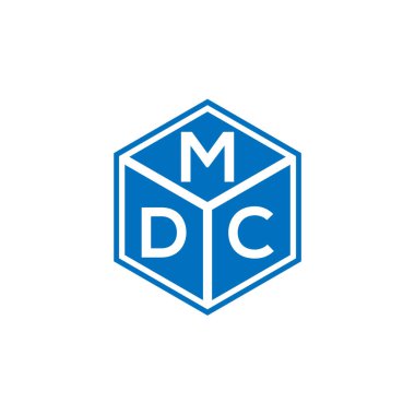 Siyah arka planda MDC harf logosu tasarımı. MDC yaratıcı harflerin baş harfleri logo kavramı. MDC harf tasarımı.