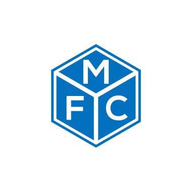 Siyah arka planda MFC harf logosu tasarımı. MFC yaratıcı harflerin baş harfleri logo kavramı. MFC harf tasarımı.