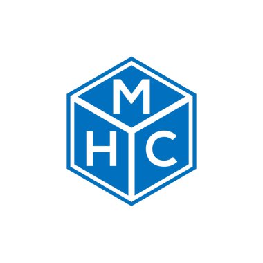 Siyah arka planda MHC harf logosu tasarımı. MHC yaratıcı harflerin baş harfleri logo kavramı. MHC harf tasarımı.