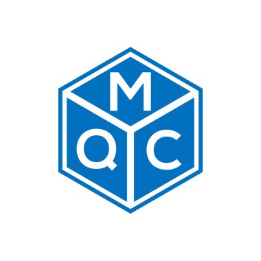 Siyah arka planda MQC harf logosu tasarımı. MQC yaratıcı harflerin baş harfleri logo kavramı. MQC harf tasarımı.
