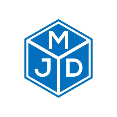 Siyah arka planda MJD harf logosu tasarımı. MJD yaratıcı harflerin baş harfleri logo kavramı. MJD harf tasarımı.