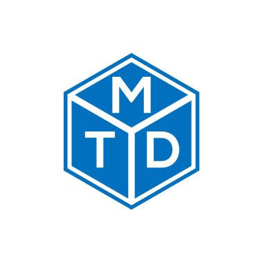 Siyah arka planda MTD harf logosu tasarımı. MTD yaratıcı harflerin baş harfleri logo kavramı. MTD harf tasarımı.
