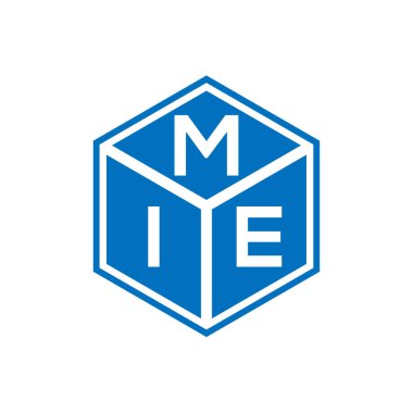 Siyah arka planda MIE harf logosu tasarımı. MIE yaratıcı harflerin baş harfleri logo kavramı. MIE harf tasarımı.