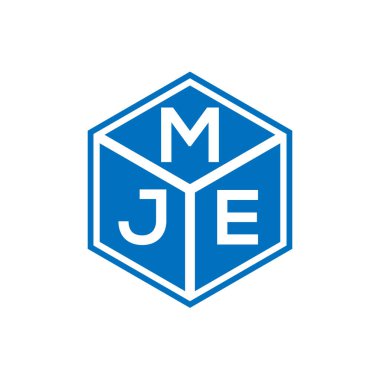 Siyah arka planda MJE harf logosu tasarımı. MJE yaratıcı harf logosu konsepti. MJE harf tasarımı.