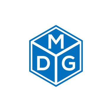 Siyah arka planda MDG harf logosu tasarımı. MDG yaratıcı harflerin baş harfleri logo kavramı. MDG harf tasarımı.