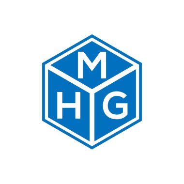 Siyah arkaplanda MHG harf logosu tasarımı. MHG yaratıcı harflerin baş harfleri logo kavramı. MHG harf tasarımı.