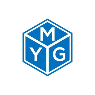 Siyah arka planda MYG harf logosu tasarımı. MYG yaratıcı harflerin baş harfleri logo kavramı. MYG harf tasarımı.