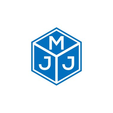 MJJ harf logosu tasarımı siyah arka planda. M.J. yaratıcı harflerin baş harfleri logo konsepti. MJJ harf tasarımı.