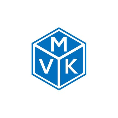 Siyah arka planda MVK harf logosu tasarımı. MVK yaratıcı harflerin baş harfleri logo kavramı. MVK harf tasarımı.