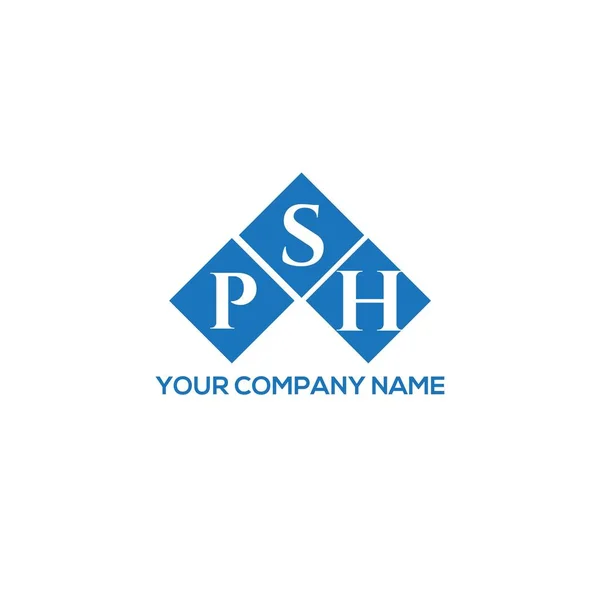 Psh Brev Logo Design Hvid Baggrund Psh Kreative Initialer Brev – Stock-vektor