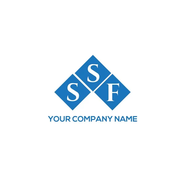 白を基調としたSsfレターロゴデザイン Ssfクリエイティブイニシャルレターロゴコンセプト Ssfレターデザイン — ストックベクタ
