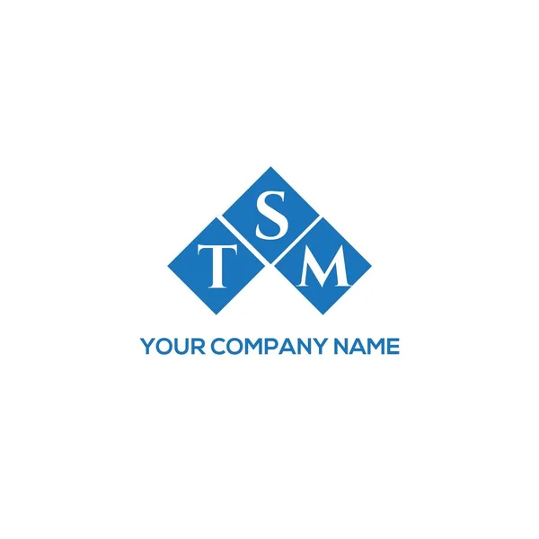 Design Logotipo Carta Tsm Fundo Branco Tsm Iniciais Criativas Conceito — Vetor de Stock