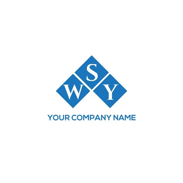 白い背景にWsyの文字のロゴデザイン Wsyクリエイティブイニシャルレターロゴコンセプト Wsyレターデザイン — ストックベクタ