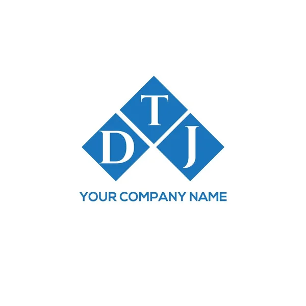 Dtj字母标识的白色背景设计 Dtj创意的首字母首字母标识概念 Dtj字母设计 — 图库矢量图片