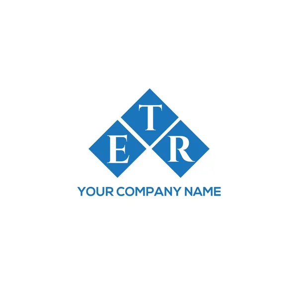 Etr Letter Logo Design White Background Etr Creative Initials Letter — Stock Vector