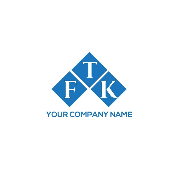 Design Logotipo Letra Ftk Fundo Branco Ftk Iniciais Criativas Conceito — Vetor de Stock