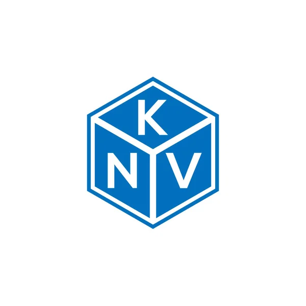Дизайн Логотипа Knv Чёрном Фоне Концепция Логотипа Буквенными Инициалами Knv — стоковый вектор
