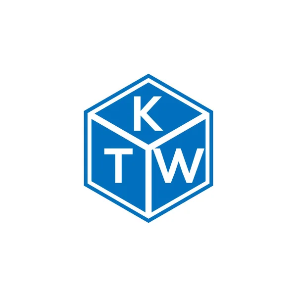 Projekt Logo Litery Ktw Czarnym Tle Ktw Twórcze Inicjały Koncepcja — Wektor stockowy