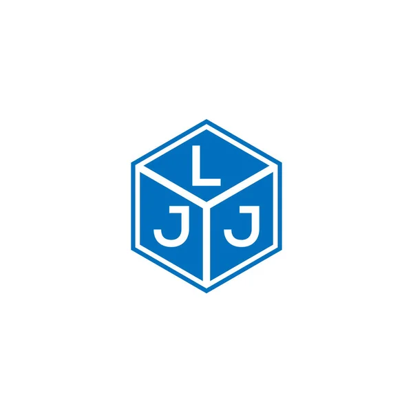 Ljj Brev Logo Design Sort Baggrund Ljj Kreative Initialer Brev – Stock-vektor