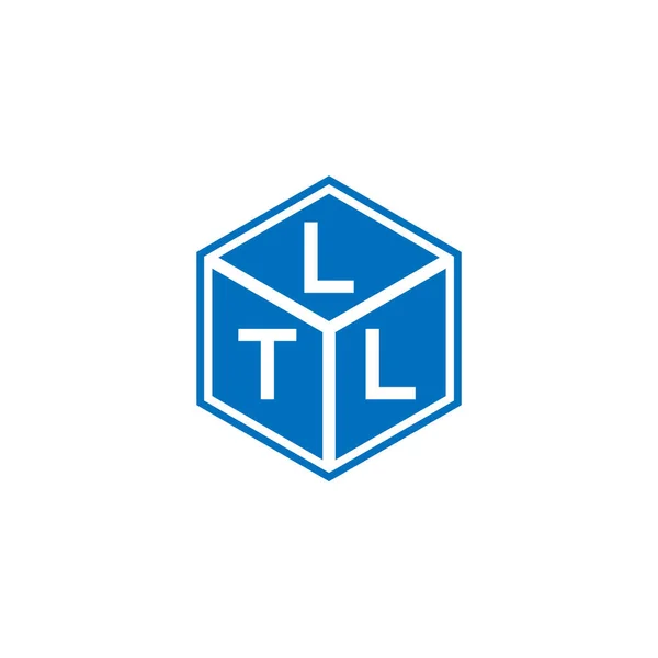 Projeto Logotipo Carta Ltl Fundo Preto Ltl Iniciais Criativas Conceito — Vetor de Stock