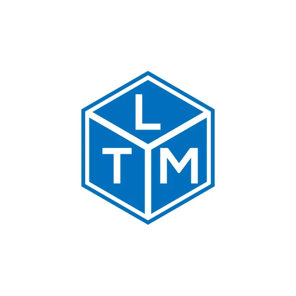 Design Logotipo Carta Ltm Fundo Preto Ltm Iniciais Criativas Conceito — Vetor de Stock