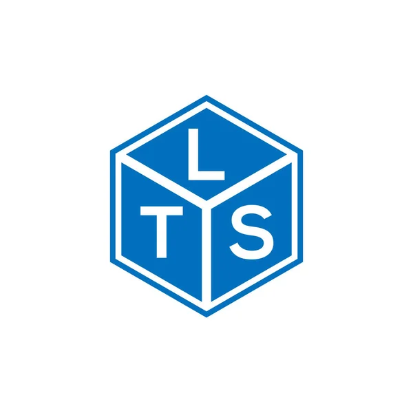 Design Logotipo Carta Lts Fundo Preto Lts Iniciais Criativas Conceito — Vetor de Stock