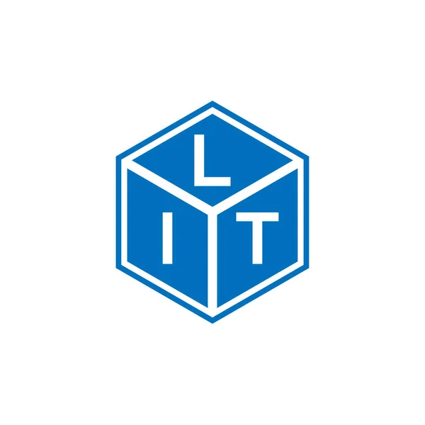 Lit Brev Logotyp Design Svart Bakgrund Lit Kreativa Initialer Brev — Stock vektor