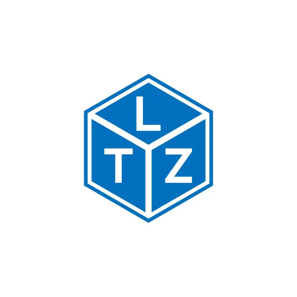 Projeto Logotipo Carta Ltz Fundo Preto Ltz Iniciais Criativas Conceito — Vetor de Stock