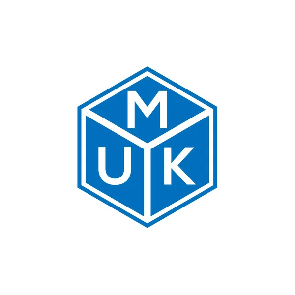 Muk Letter Logo Ontwerp Zwarte Achtergrond Muk Creatieve Initialen Letter — Stockvector