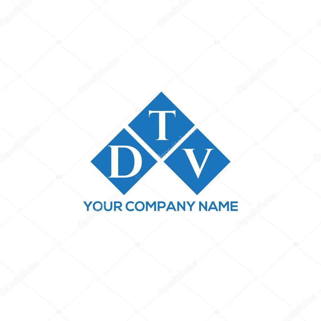 DTV letter logo design on white background. DTV creative initials letter logo concept. DTV letter design.